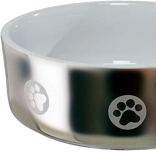 comedero silver de ceramica para perros y gatos trixie 3