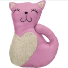 rascador en forma de gato con sisal y peluche trixie