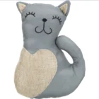 rascador en forma de gato con sisal y peluche trixie 2