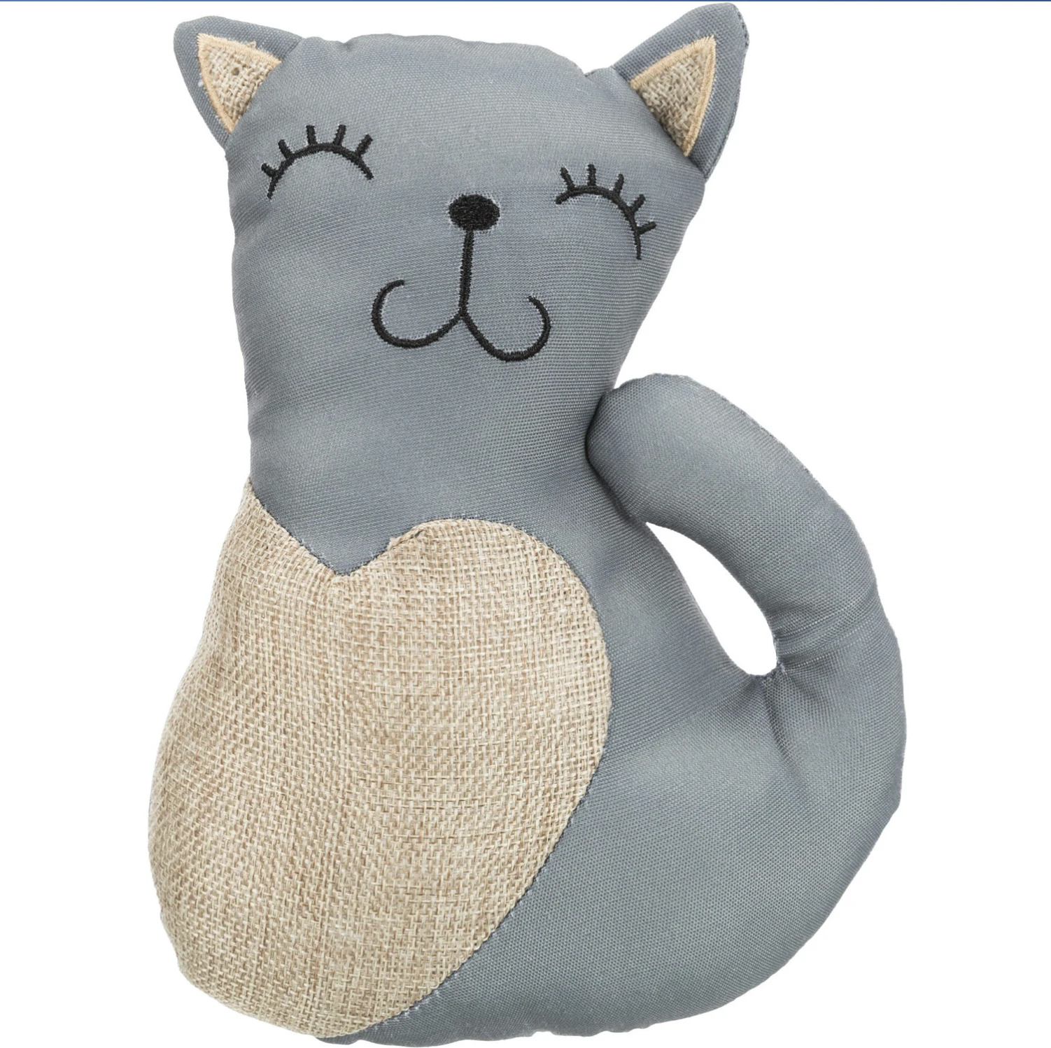 rascador en forma de gato con sisal y peluche trixie 2