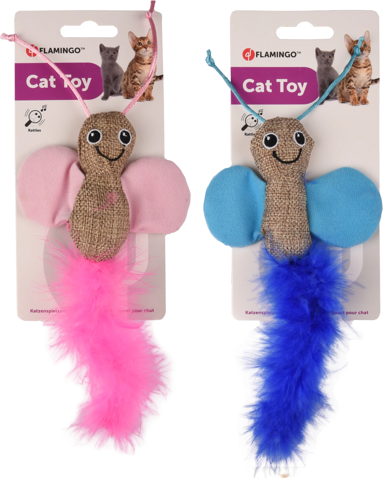juguete mariposa afra para gatos flamingo 2