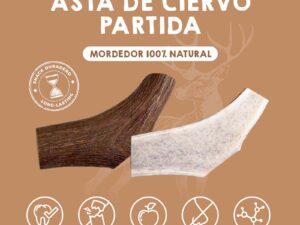 mordedor asta de ciervo natural para perros nova dog chews