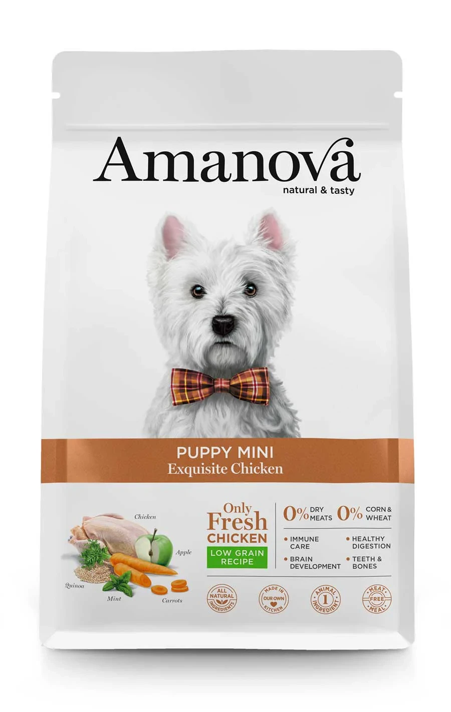 pienso para cachorros mini de pollo y quinoa amanova 3