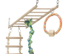 puente colgante con juegos para roedores trixie