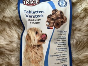 snacks para rellenar con medicacion y comprimidos trixie