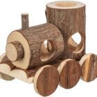 tren de madera para roedores natural living trixie