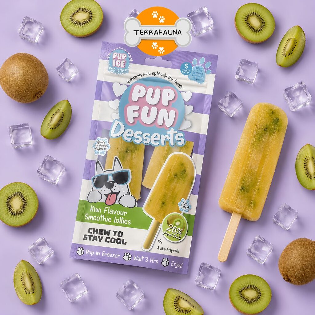 Helado natural para perros sabor kiwi