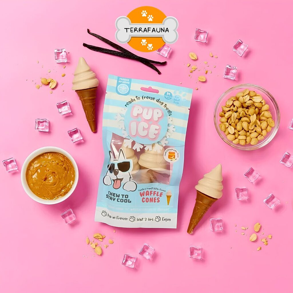 Helado natural para perros sabor cacahuete vainilla