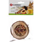 snack frutero de madera para roedores flamingo